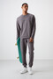 Dark Gray Cotton Thick Soft Textured Comfort Fit Printed Men's Tracksuit Set - 85253