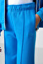 Blue Cotton Fleece Inside Soft Textured Standard Fit Embroidered Girls' Tracksuit Set - 75161 - 4