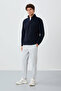 Standard Fit Stand Collar 2-Pack Navy Blue-Fiesta Men's Fleece Sweatshirt - 88310 - 3