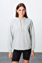 Stone Compact Cotton Thick Smooth Textured Hooded Comfortable Form Fit Women's Sweatshirt - 97291 - 4