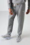 Gray Melange Cotton Thick Soft Textured Comfort Fit Embroidered Men's Tracksuit Set - 85255 - 8