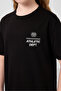 Black Cotton O-Neck Comfortable Form Fit Printed Girls' T-Shirt - 75178 - 5