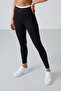 Black Stretchy Standard Fit Performance Women's Leggings Suit - 95333 - 4