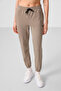 Dark Beige Stand Collar Zippered Comfortable Form Women's Tracksuit Tunic Suit - 95345 - 2