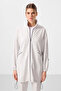Snow Melange Stand Collar Zippered Comfortable Form Women's Tracksuit Tunic Set - 95345 - 3