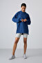 Parlament Balon Sleeve Text Embroidered Women's Comfortable Fit Tunic Sweatshirt - 97163 - 2