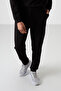 Black - Black Cotton Thick Soft Textured Comfort Fit Printed Men's Tracksuit Set - 85253 - 6