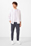 Gray Standard Fit Woven Lightweight Stretchy Chino Men's Trousers - 82178 - 4