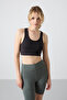 Slim Fit U Neck 2-Pack Black-White Women's Sports Bustier - 97120 - 2