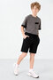 مجموعة ستراند ستاندرد فيت بيسك المكونة من 3 قطع شورتات للأولاد باللون الأسود-الإكرو-الأخضر الغابي - 11284 - 2
