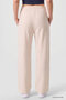Beige Linen Wide Leg Comfortable Form Women's Palazzo Trousers - 94675 - 8