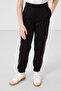 Ecru-Black O Neck Printed Rubber Leg Standard Fit Girl's Tracksuit Set - 75186 - 2