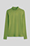 Oil Green Turtleneck Basic Long Sleeve Women's Bodysuit - 97306 - 2