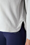 Stone Thick Soft Textured Hooded Standard Fit Embroidered Fleece Women's Sweatshirt -97286 - 5