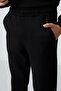 Black Cotton Thick Inside Hairy Soft Textured Standard Fit Embroidered Boy's Tracksuit Suit - 11249 - 6