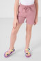 Dusty Rose Cotton Soft Textured Standard Fit Basic Girl's Shorts Set - 75184 - 2
