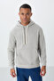 Stone Cotton Thick Fleece Soft Textured Comfort Fit Embroidered Men's Sweatshirt - 88419 - 4
