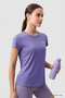Lilac Basic Short Sleeve Standard Fit O-Neck Women's T-Shirt - 97144