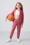 Wild Rose Cotton Inside Hairy Soft Textured Standard Fit Embroidered Girl's Tracksuit Set - 75148