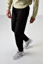 Çağla - Black Cotton Thick Soft Textured Comfort Fit Printed Men's Tracksuit Set - 85253 - 6