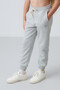 Gray Melange Cotton Inside Hairy Soft Textured Standard Fit Embroidered Girl's Tracksuit Set - 75148 - 3