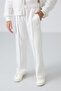 Ecru Cotton Soft Textured Standard Fit Embroidered Girls' Tracksuit Set - 75161 - 2