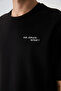 Black Cotton Thick Soft Textured Oversize Fit Embroidered Men's Tracksuit Set - 85252 - 4