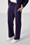 Dark Purple Soft Textured Stand Collar Comfortable Fit Elastic Women's Tracksuit Set - 95349 - 3