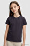 Anthracite O Neck Standard Fit Basic Unisex Kids T-Shirt - 11328 - 2