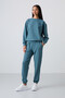 Forest Green Basic Cotton Oversize Tracksuit Suit 95287 - 7