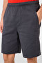 Gray Standard Fit Woven Lightweight Stretchy Chino Men's Shorts - 81292 - 3