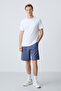 Thick soft textured standard fit basic men's shorts - 81275