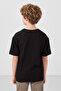 Black Cotton Soft Textured Oversize Basic Boy's T-Shirt - 11297 - 6