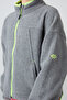 Gray Melange Thick Soft Textured Standard Fit Embroidered Fleece Girls' Sweatshirt - 75157 - 4