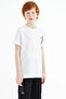White Pocket Detailed O Neck Standard Mold Boy's T-Shirt - 11120 - 5