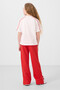 Ecru-Fiesta O Neck Printed Wide Leg Snap Detailed Girl's Palazzo Tracksuit - 75172 - 7