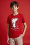 Red Ataturk Printed Unisex Kids T-Shirt - 11332 - 4