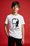 White Ataturk Printed Unisex Kids T-Shirt - 11332 - 5