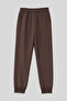 Brown High Waist Jogger Comfortable Fit Cuffed Women's Sweatpants - 94561 - 2