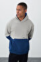 Stone Cotton Thick Furry Soft Textured Comfort Fit Embroidered Men's Sweatshirt - 88417 - 4