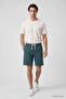 شورت رجالي من Forest Green Standard Fit Basic بجيب خلفي - 81314 - 2