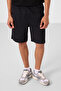 Black Standard Fit Woven Lightweight Stretchy Chino Men's Shorts - 81293 - 2
