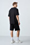 Black Cotton Thick Soft Textured Oversized Fit Basic Men's Shorts Set - 85259 - 8