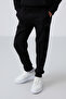 Black Cotton Thick Inside Hairy Soft Textured Standard Fit Embroidered Boy's Tracksuit Suit - 11255 - 6