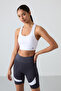 Slim Fit U-Neck 2-Pack Women's Petroleum-White Sports Bralette - 97120 - 4