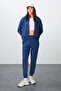 Parlament Compact Cotton Thick Smooth Textured Mock Neck Oversized Fit Women's Tracksuit Set - 95340 - 2
