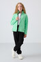 Standard Fit 2-Pack Black-Water Green Girls' Fleece Sweatshirt - 75154 - 2