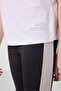 White-Black O Neck Side Stripe Detailed Standard Fit Performance Girl's Tights Suit - 75191 - 6