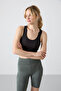 Slim Fit U Neck 2-Pack Black-White Women's Sports Bustier - 97120 - 4