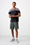Black Breathable Textured Slim Flexible Standard Fit Men's Performance T-Shirt - 88386 - 2
